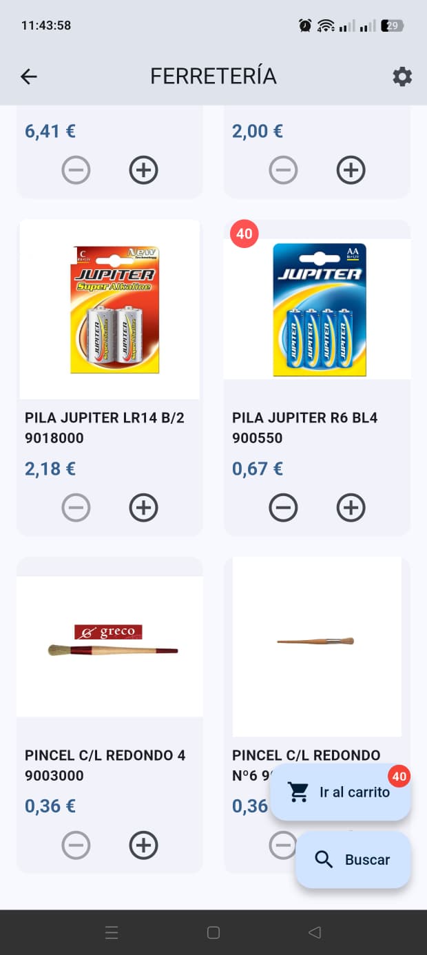 Catálogo EvoGo en la app